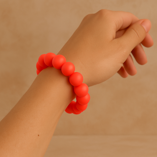 Pearls Neon Coral - Bracelet - itsbypippa.com - Limited To Three Bracelets